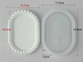 Molde silicona bandeja ovalada trenzada 